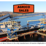 Agrico Sales logo on an image of a large shiploader