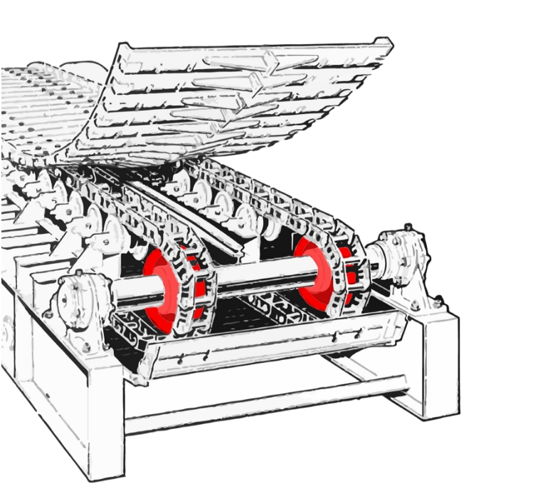 diagram of a mining apron feeder