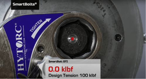 SMARTBOLT DTI INDICATOR MEASURING LOAD FROM HYDRAULIC TORQUE TOOL